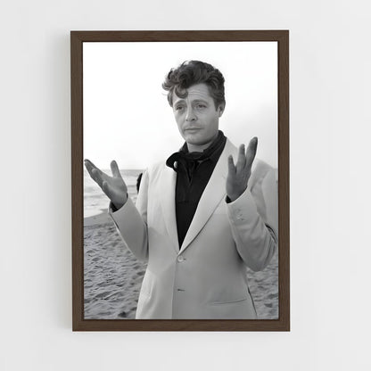 ap-marcello mastroianni-3 cadre Bois foncé