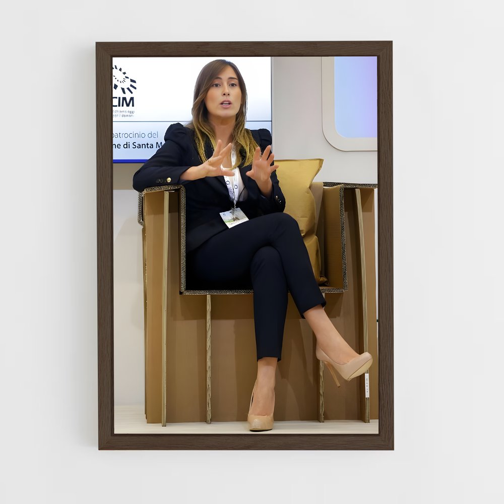 ap-maria elena boschi-5 cadre Bois foncé