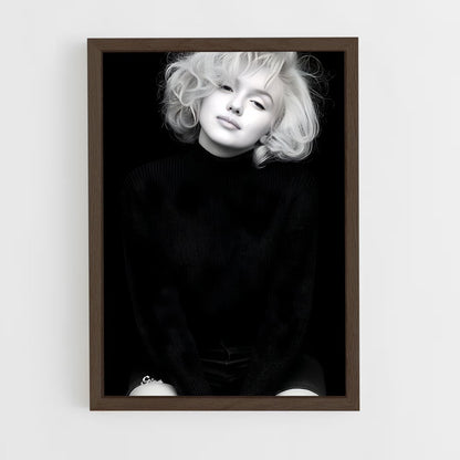 ap-marilyn monroe-2 cadre Bois foncé