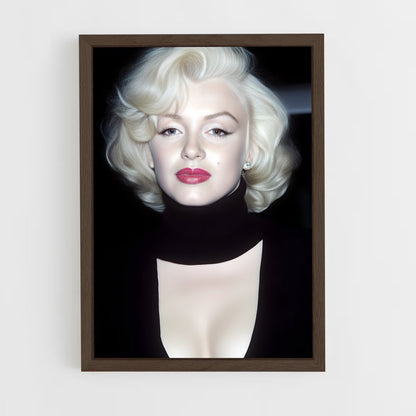 ap-marilyn monroe-6 cadre Bois foncé