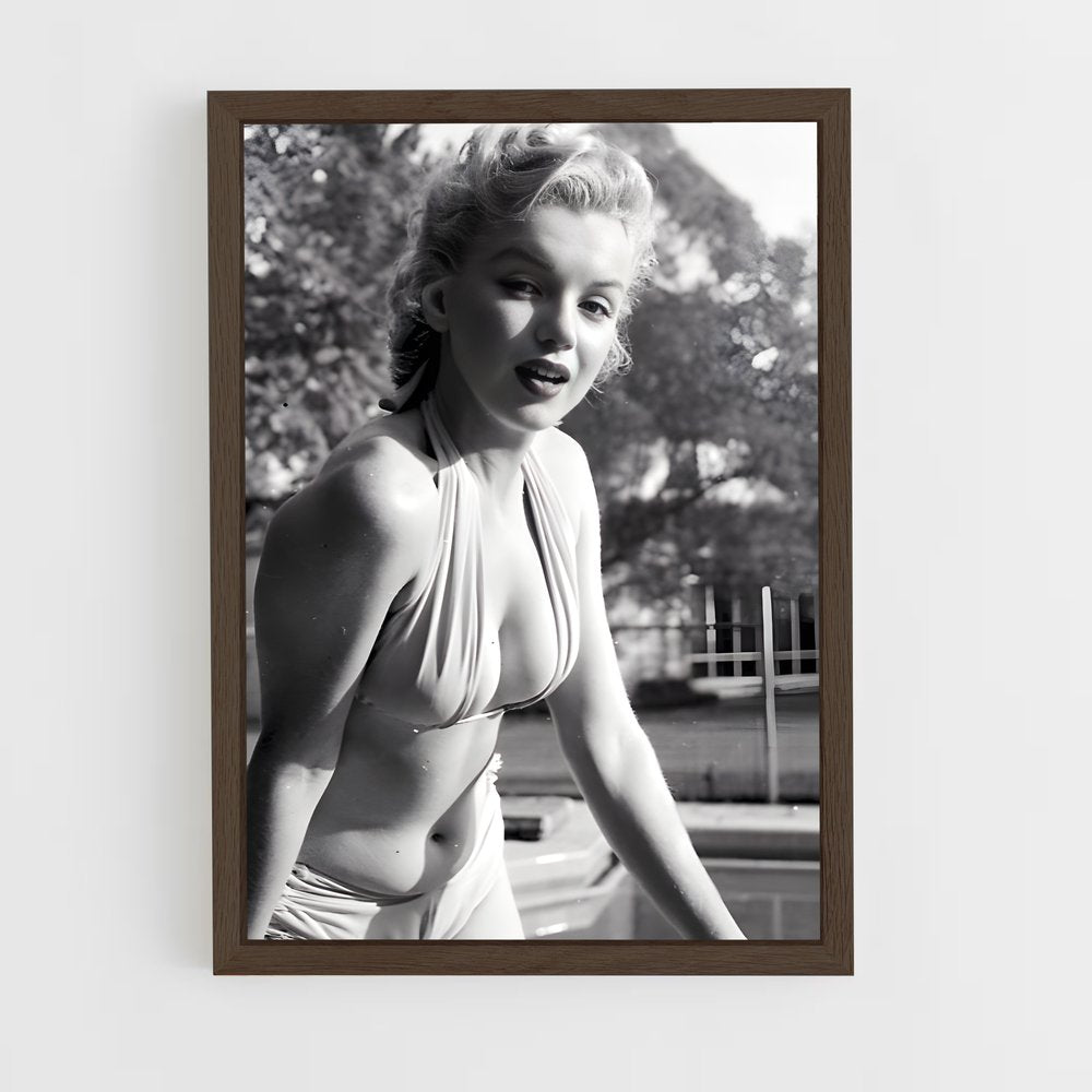 ap-marilyn monroe-7 cadre Bois foncé