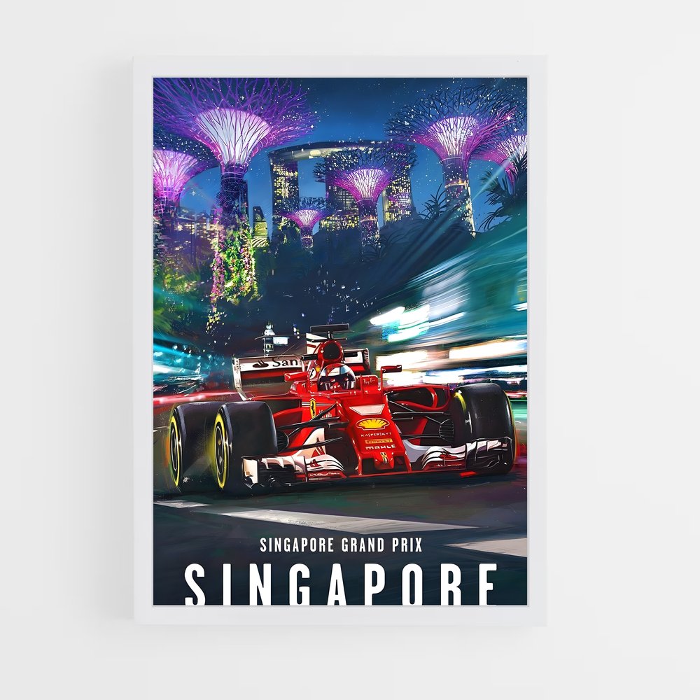 ap-marina bay street circuit singapore-1 cadre Blanc