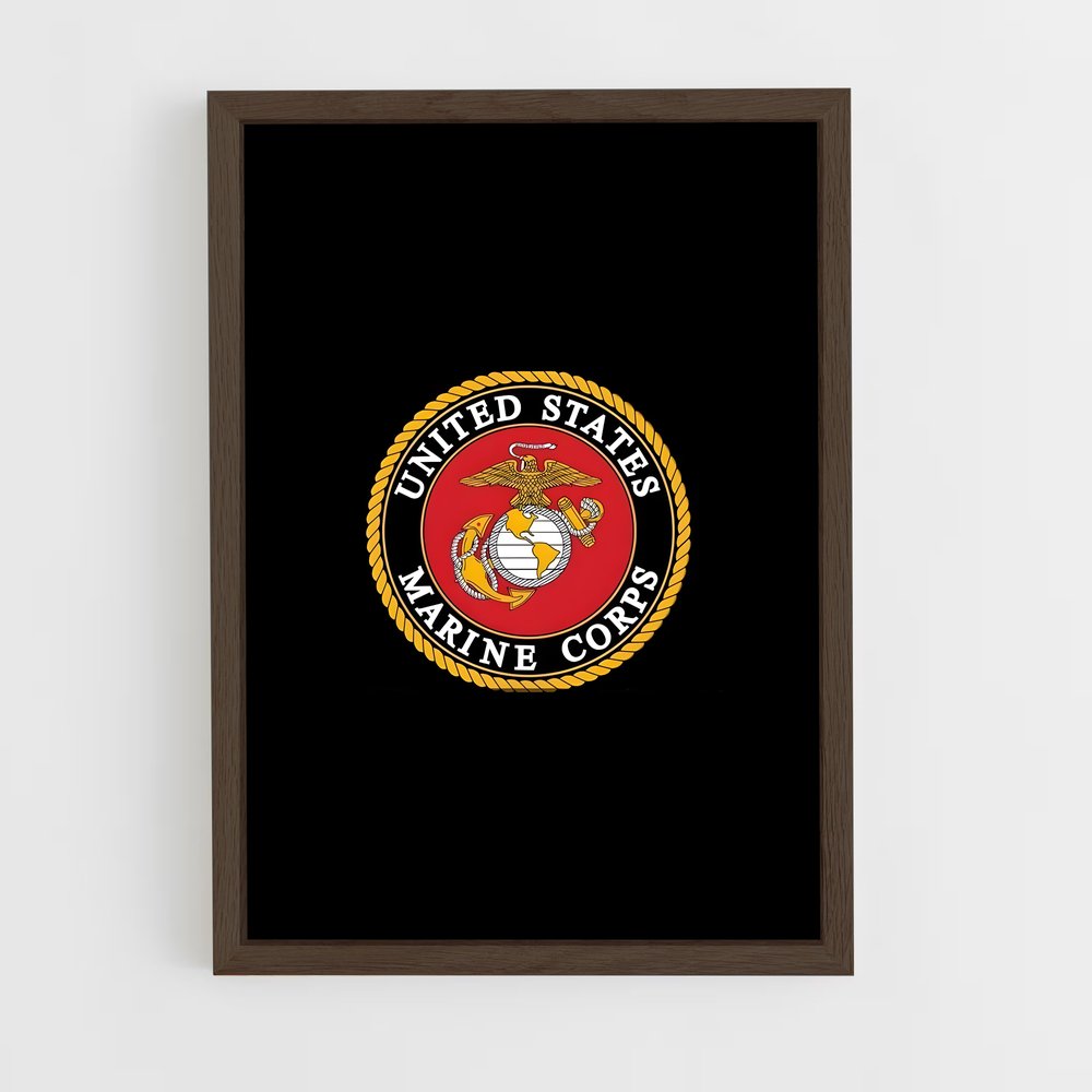 ap-marine corps-1 cadre Bois foncé
