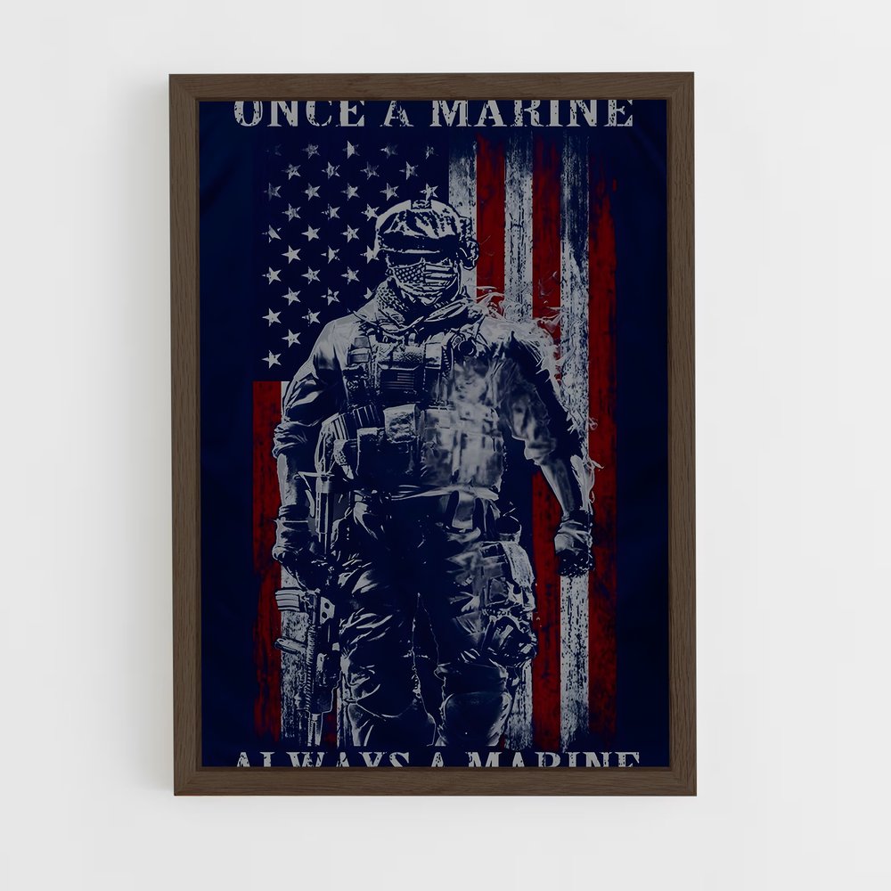 ap-marine corps-5 cadre Bois foncé