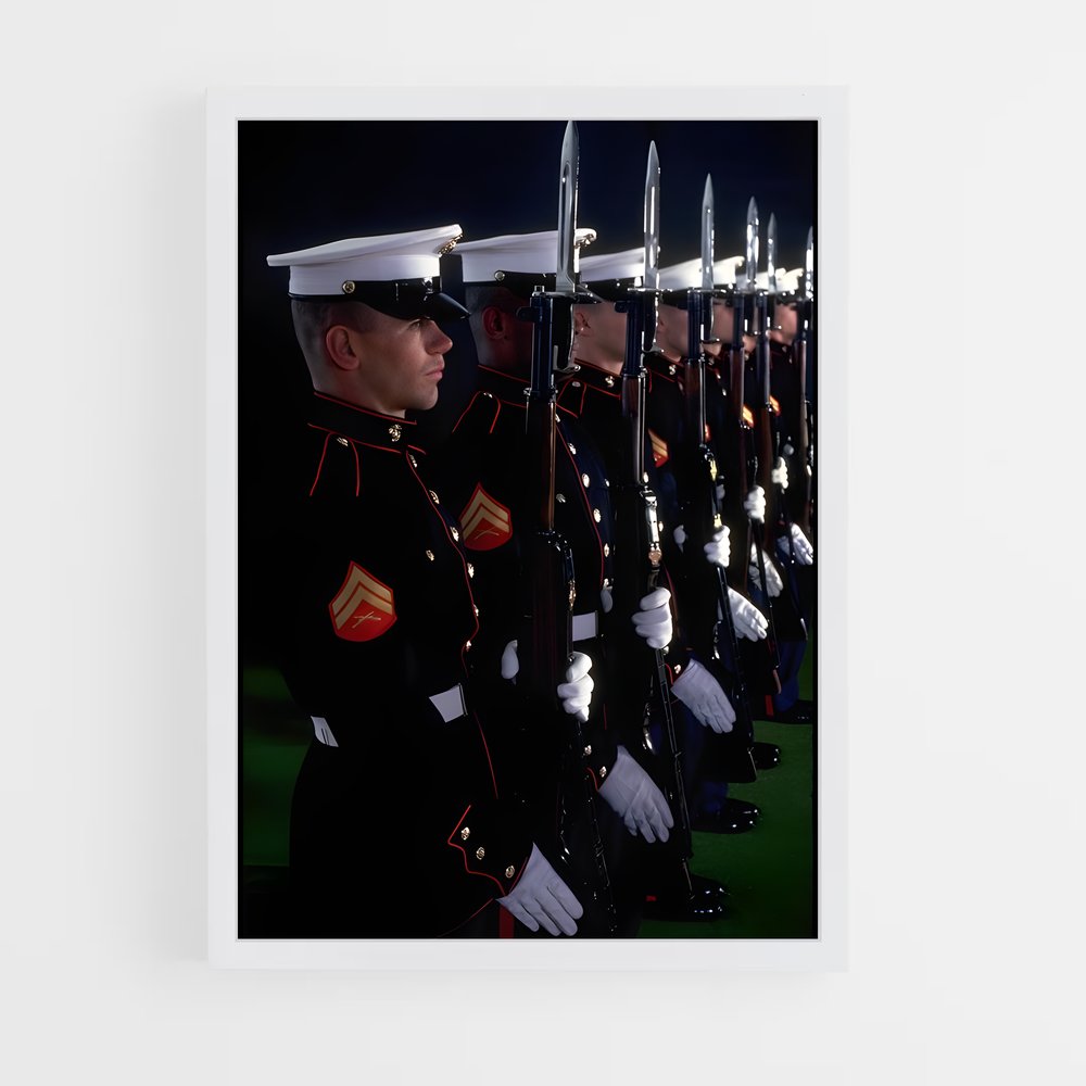 ap-marine corps-8 cadre Blanc