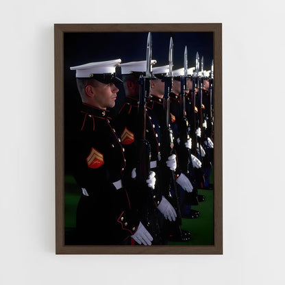 ap-marine corps-8 cadre Bois foncé
