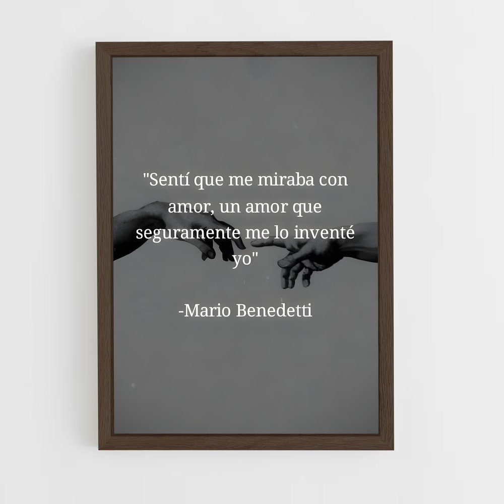 ap-mario benedetti-3 cadre Bois foncé