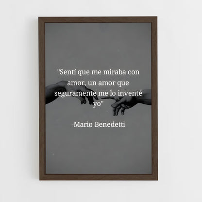 ap-mario benedetti-3 cadre Bois foncé