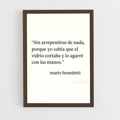 ap-mario benedetti-4 cadre Bois foncé