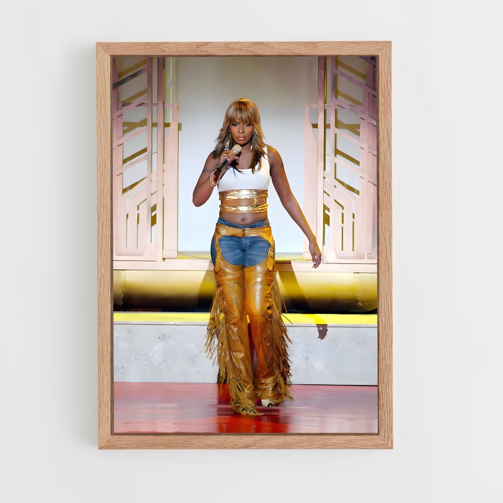 ap-mary j. blige-3 cadre Bois clair