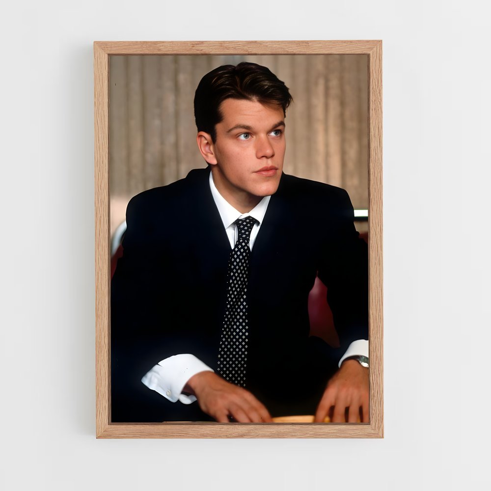 ap-matt damon-2 cadre Bois clair