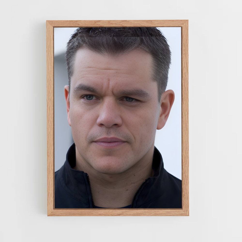 ap-matt damon-3 cadre Bois clair