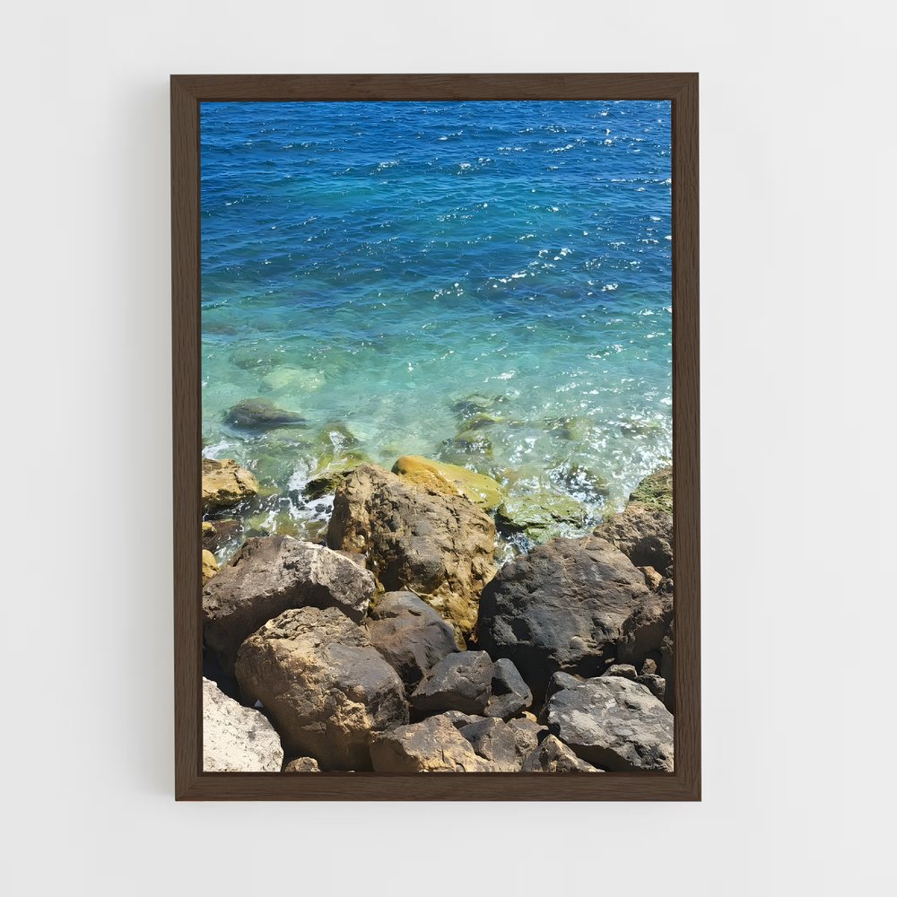 ap-mediterranean sea-8 cadre Bois foncé