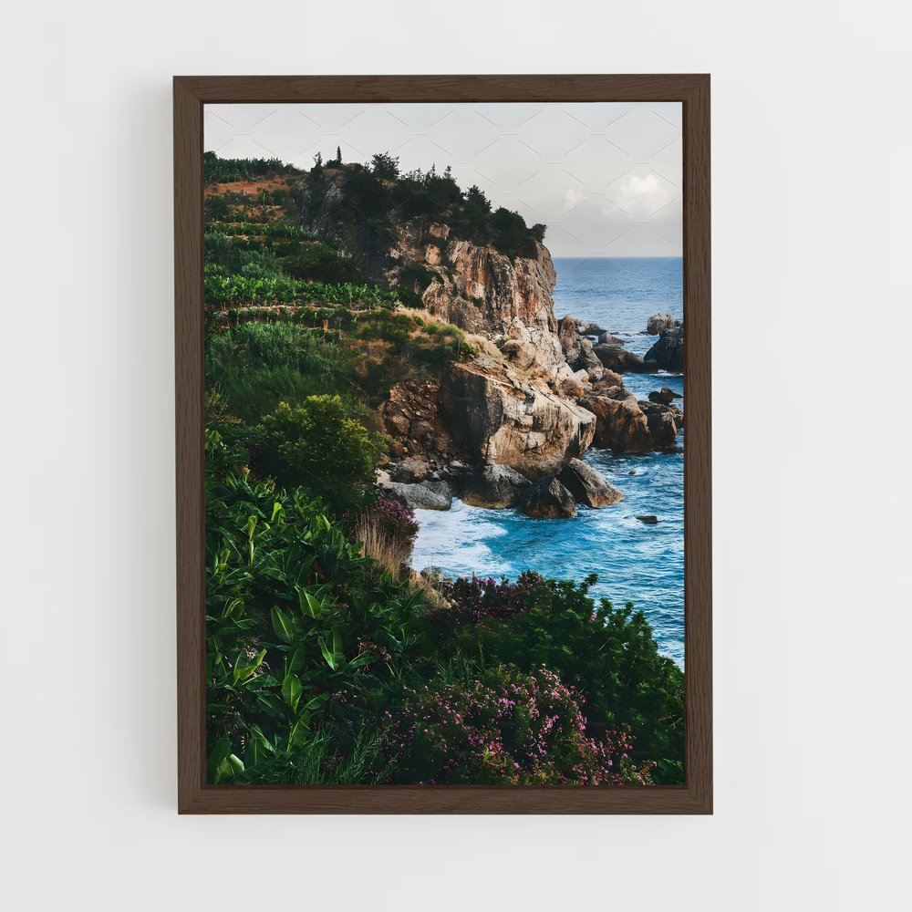 ap-mediterranean sea-9 cadre Bois foncé