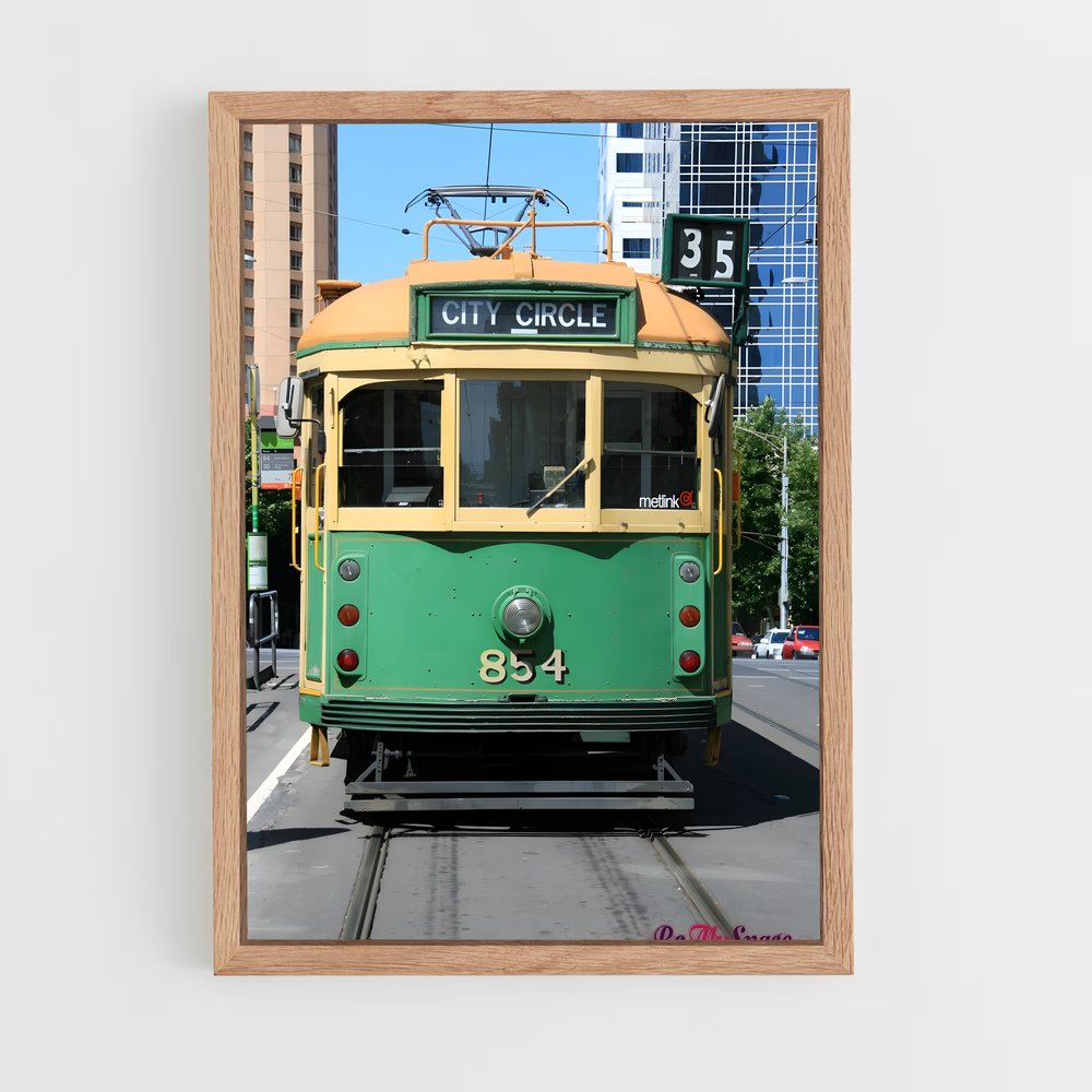ap-melbourne tram-7 cadre Bois clair