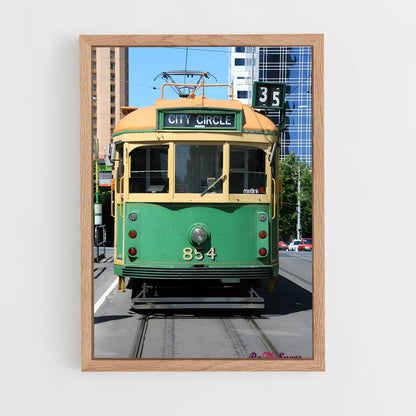ap-melbourne tram-7 cadre Bois clair