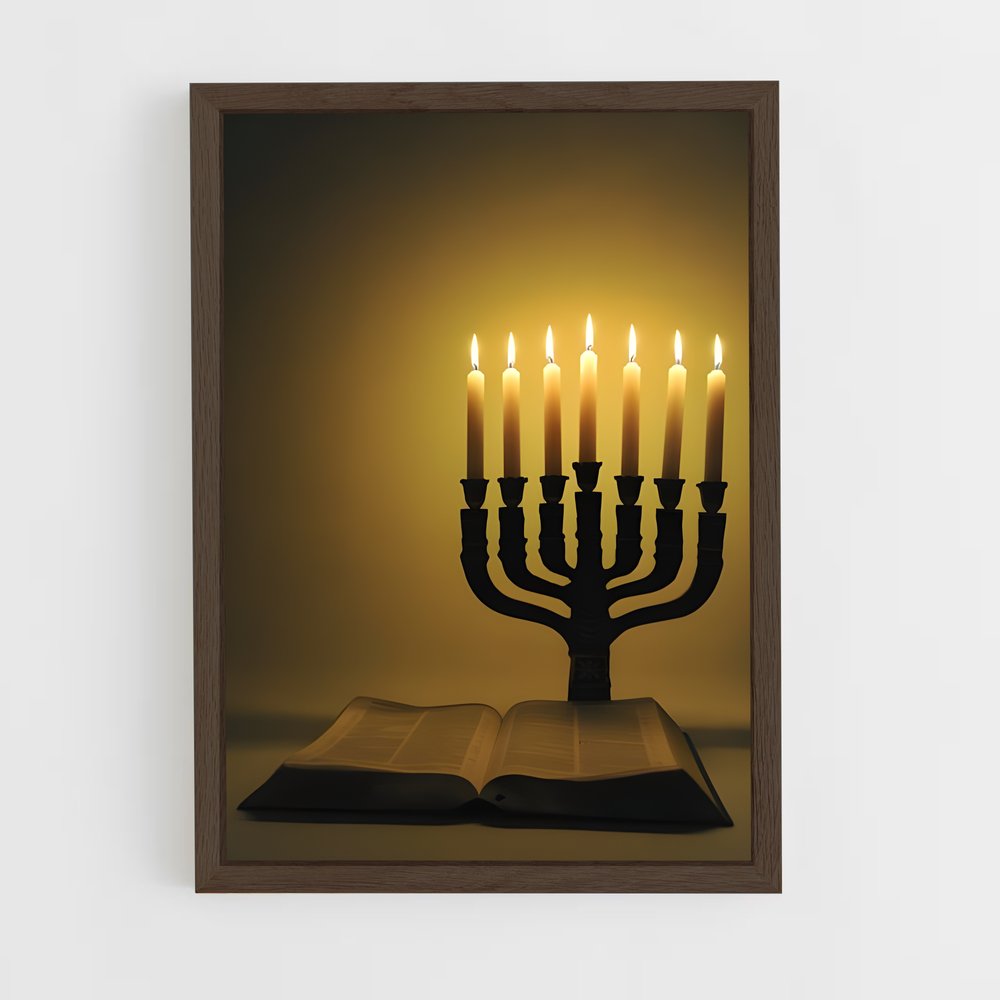ap-menorah-1 cadre Bois foncé