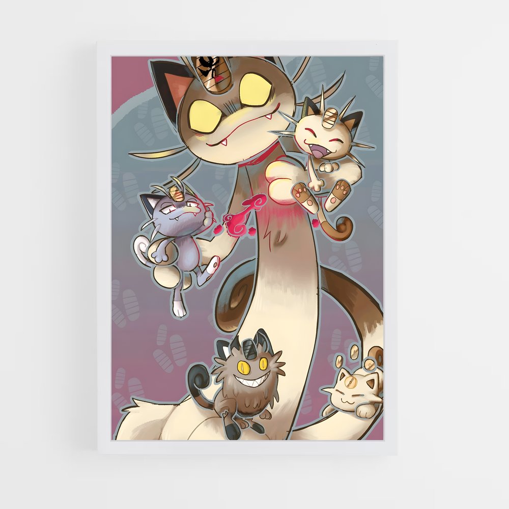 ap-meowth-3 cadre Blanc