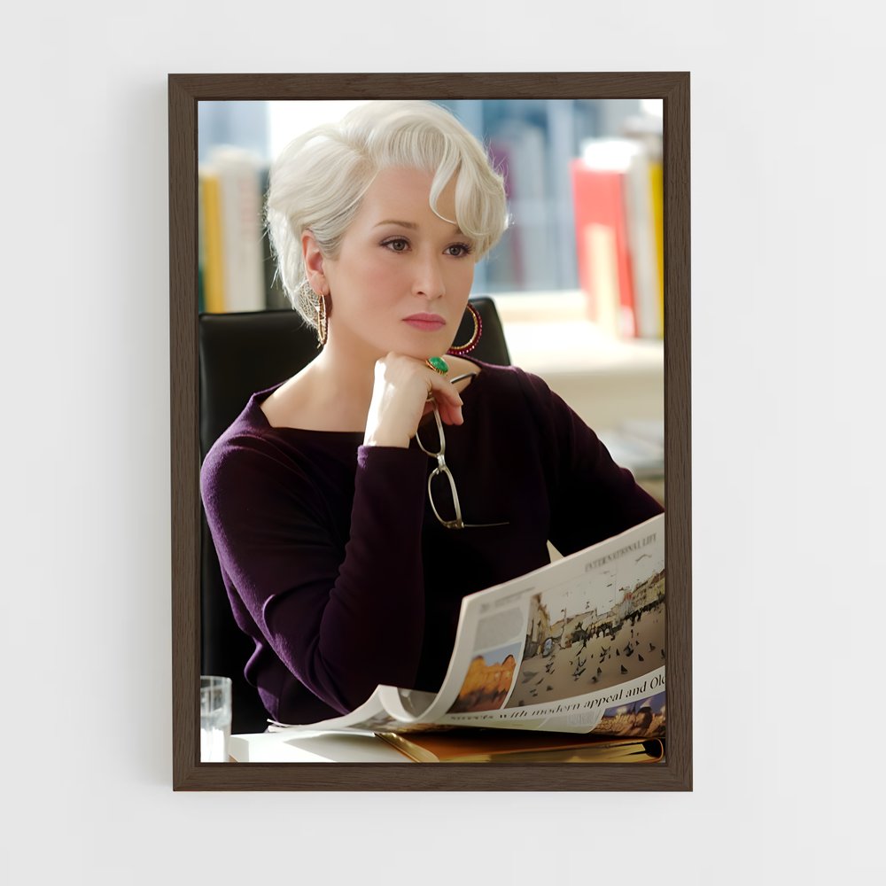 ap-meryl streep-1 cadre Bois foncé