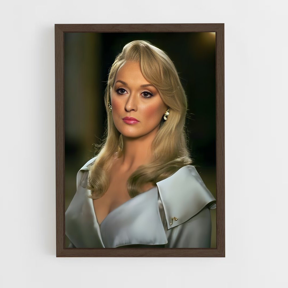 ap-meryl streep-5 cadre Bois foncé