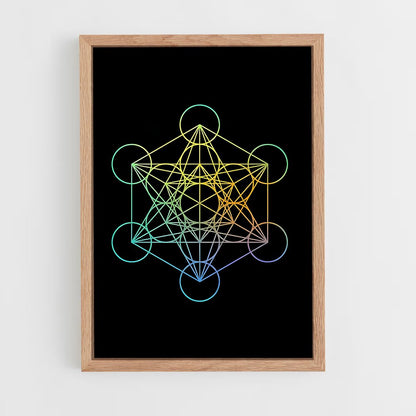 ap-metatron cube-2 cadre Bois clair