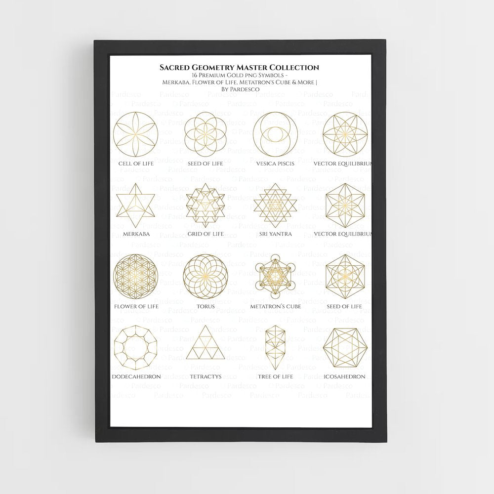 ap-metatron cube-4 cadre Noir