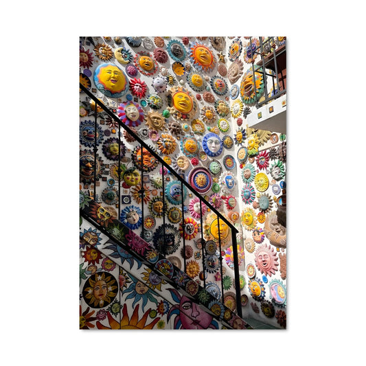 Poster Escalier Coloré