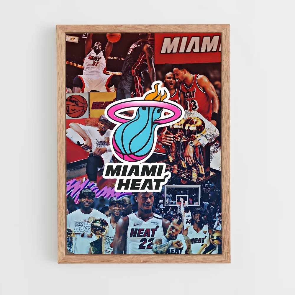 ap-miami heat-1 cadre Bois clair