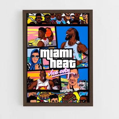 ap-miami heat-9 cadre Bois foncé