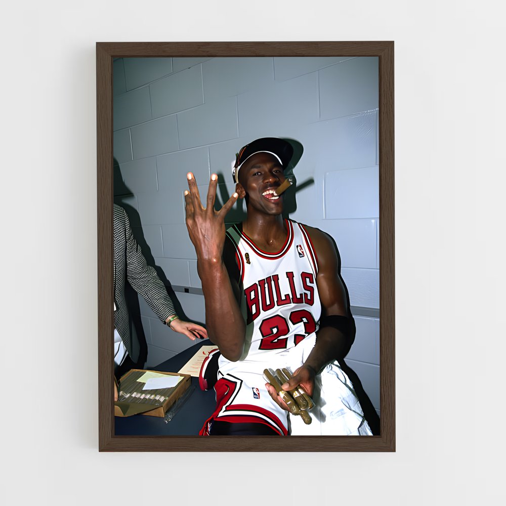 ap-michael jordan-11 cadre Bois foncé