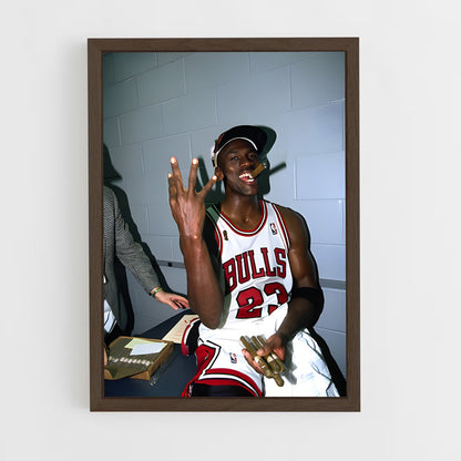 ap-michael jordan-11 cadre Bois foncé