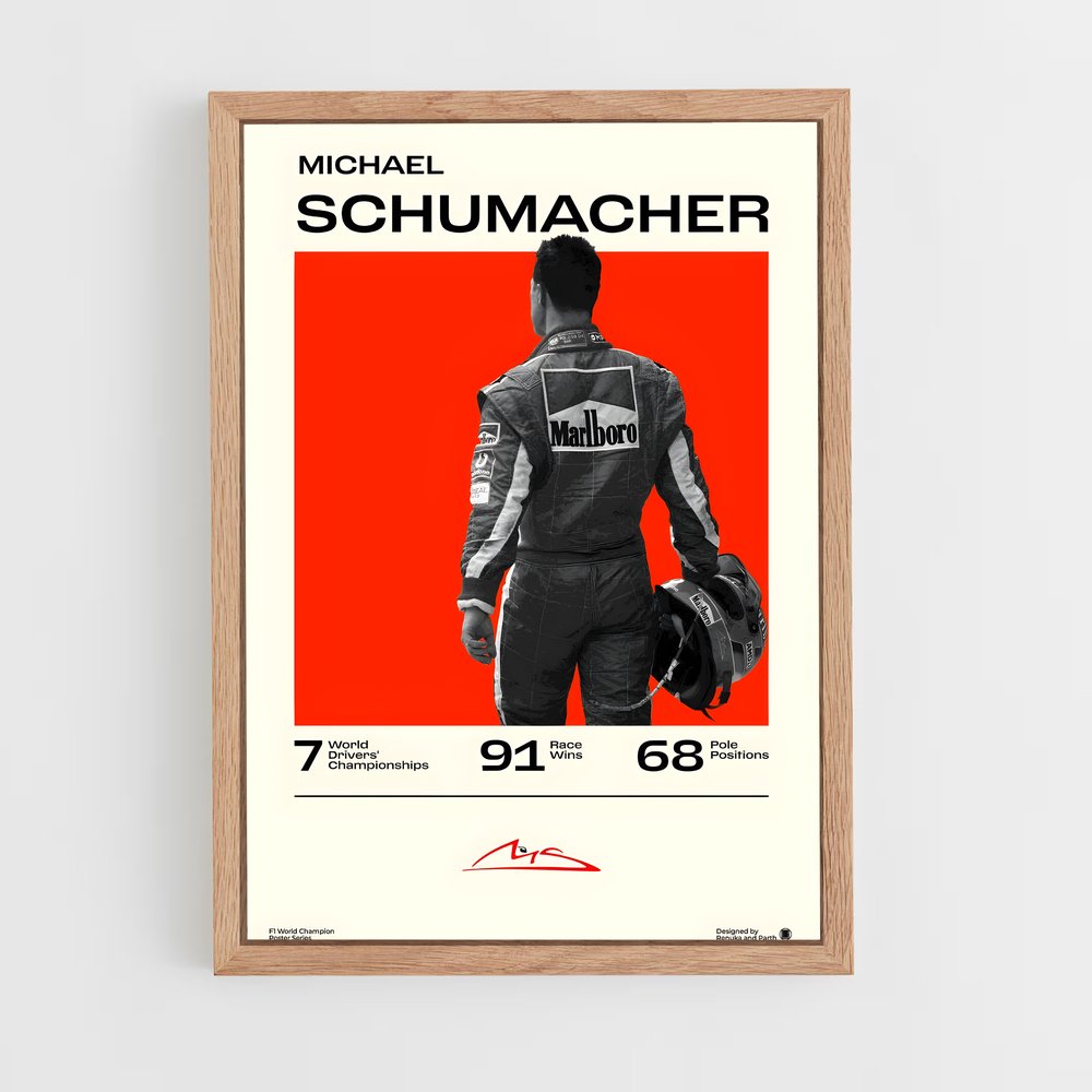 ap-michael schumacher-12 cadre Bois clair