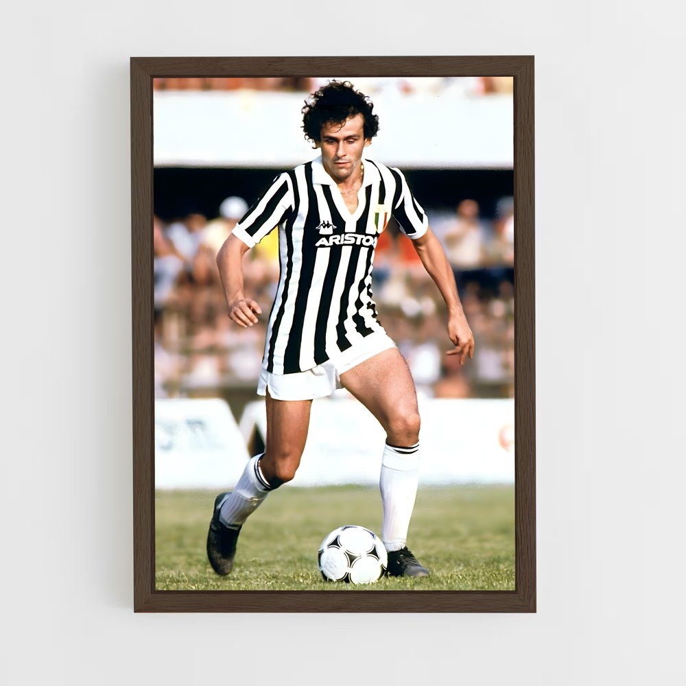 ap-michel platini-2 cadre Bois foncé