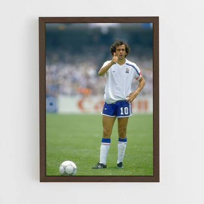 ap-michel platini-4 cadre Bois foncé