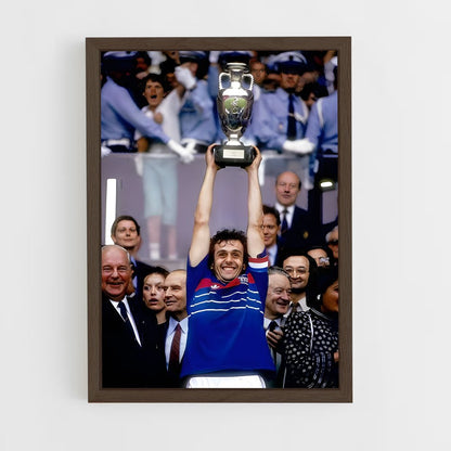 ap-michel platini-9 cadre Bois foncé