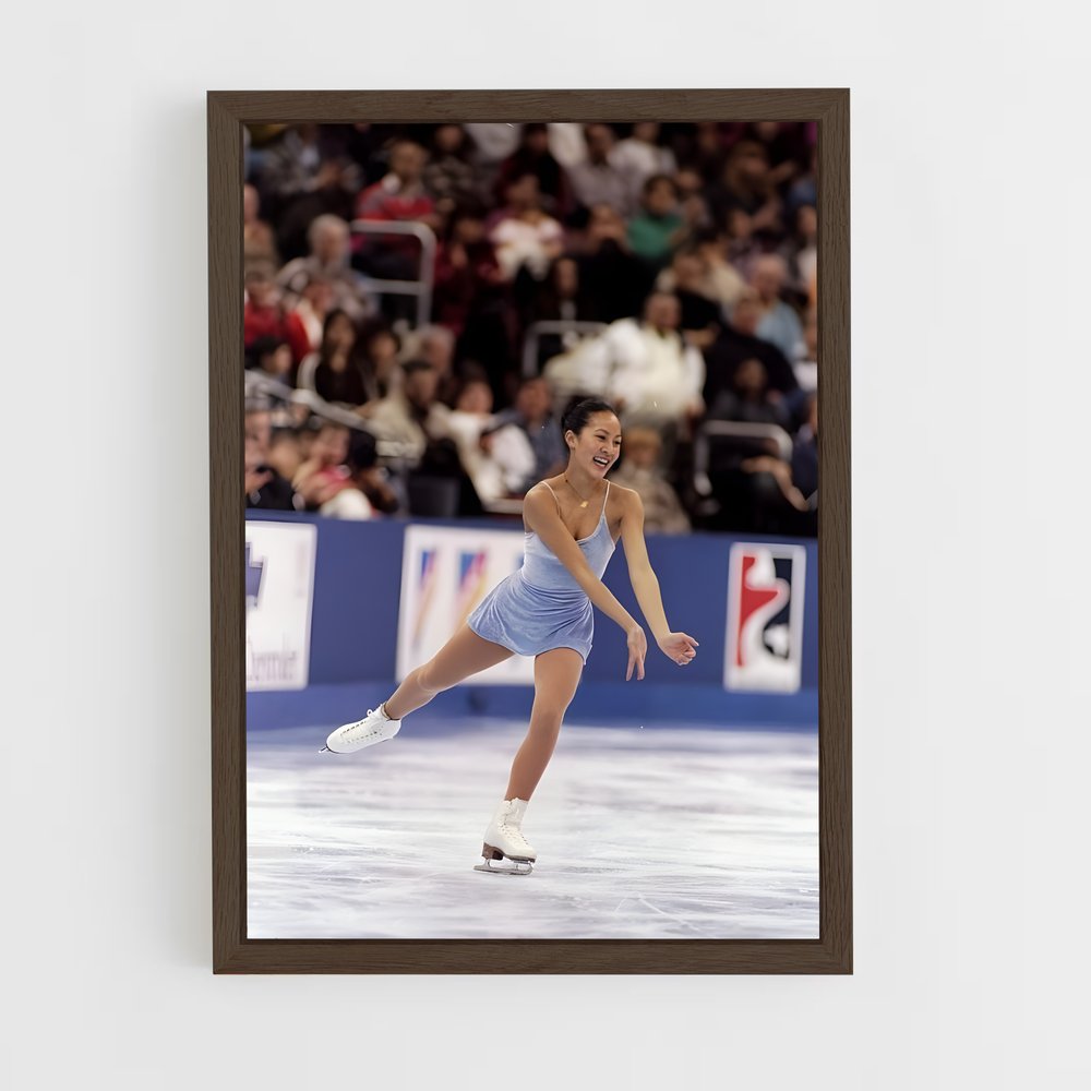 ap-michelle kwan-10 cadre Bois foncé