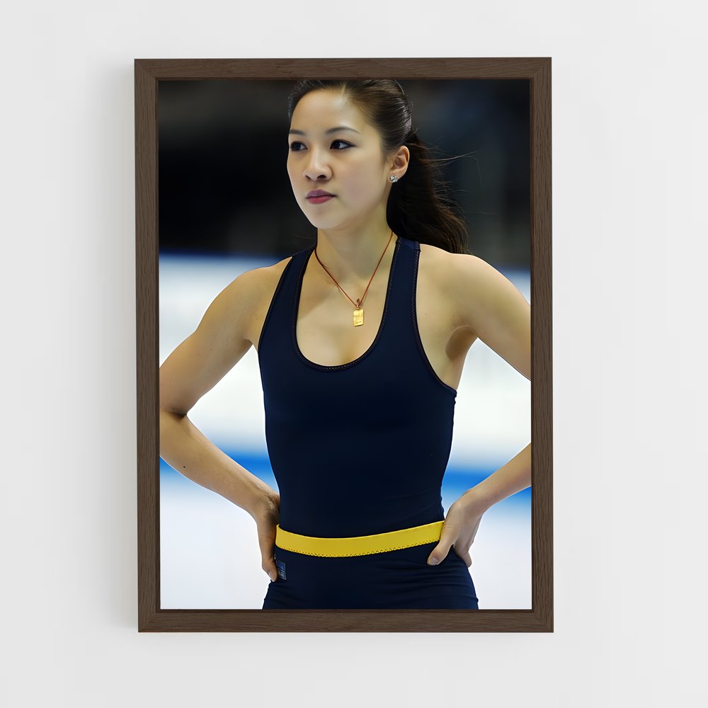 ap-michelle kwan-3 cadre Bois foncé