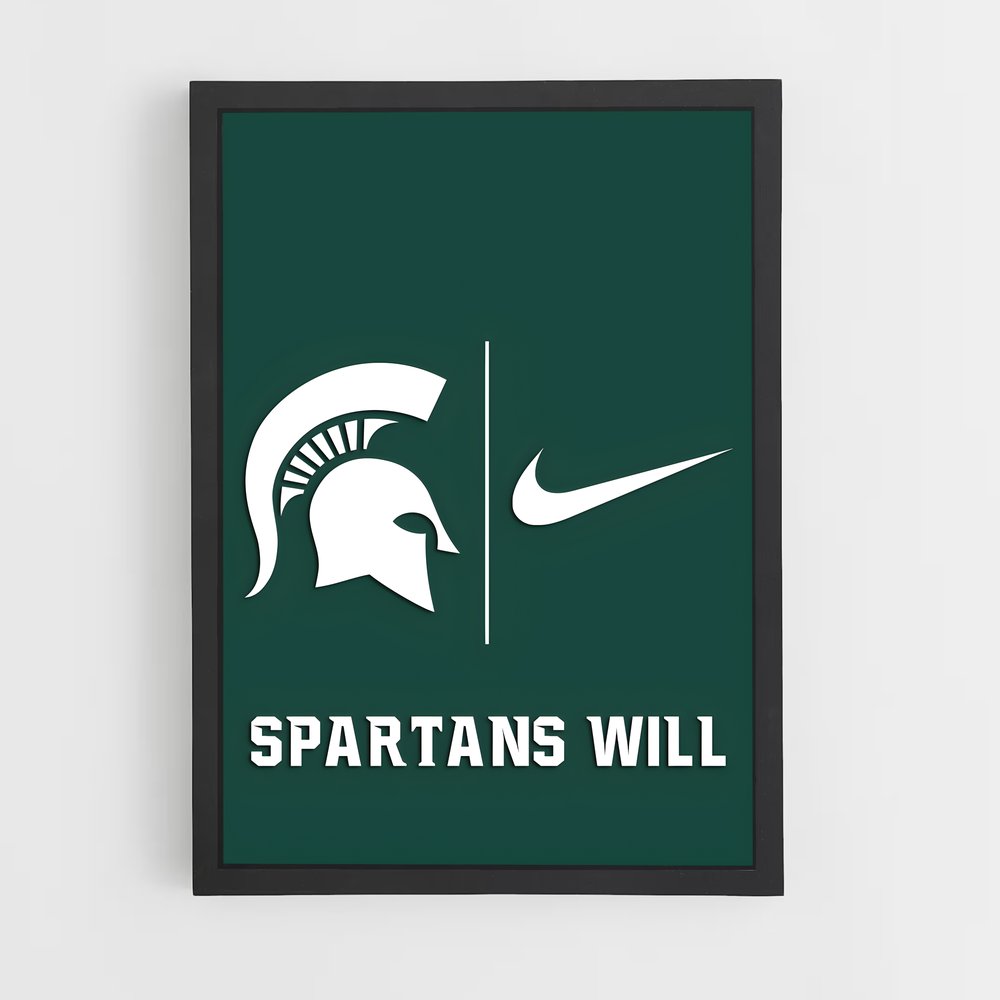 ap-michigan state spartans-1 cadre Noir
