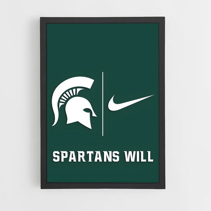 ap-michigan state spartans-1 cadre Noir