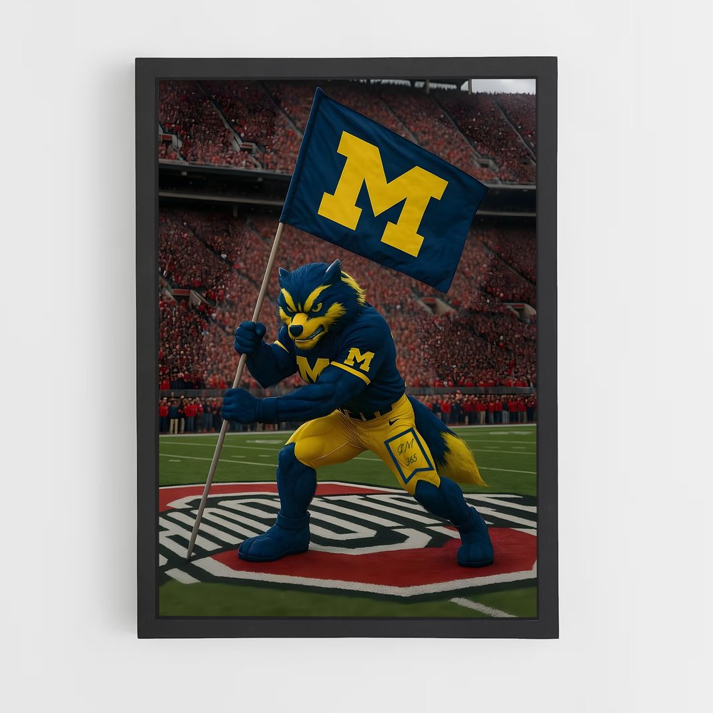 ap-michigan wolverines-1 cadre Noir