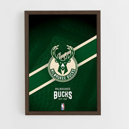 ap-milwaukee bucks-11 cadre Bois foncé