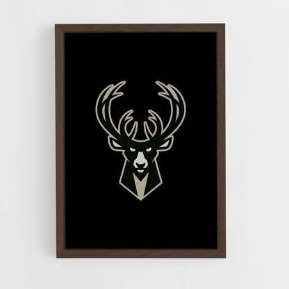 ap-milwaukee bucks-5 cadre Bois foncé