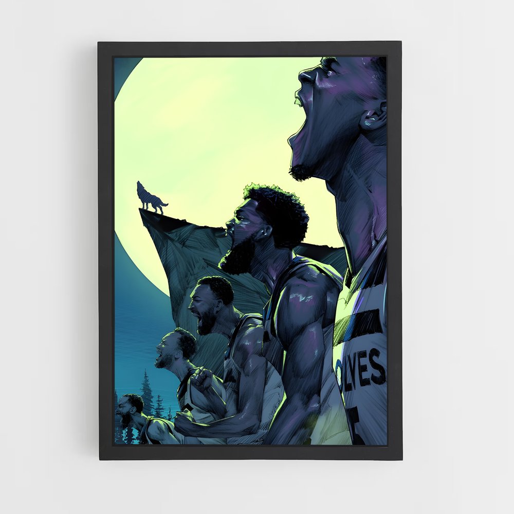 ap-minnesota timberwolves-5 cadre Noir