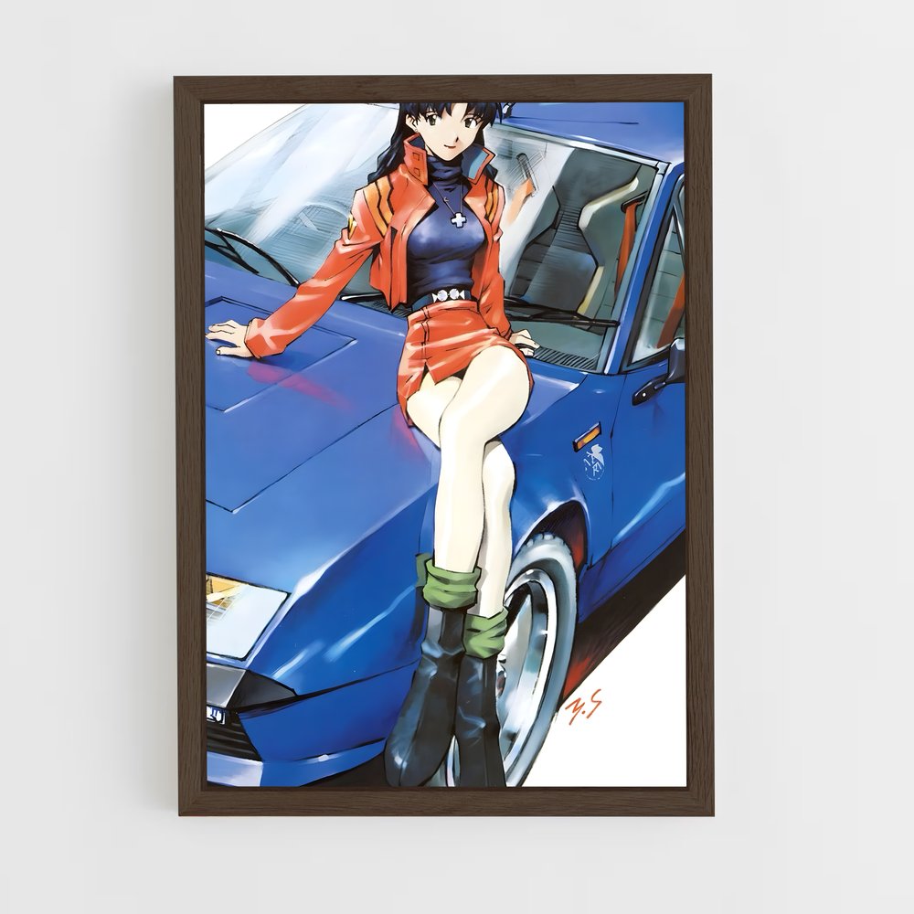 ap-misato katsuragi-4 cadre Bois foncé
