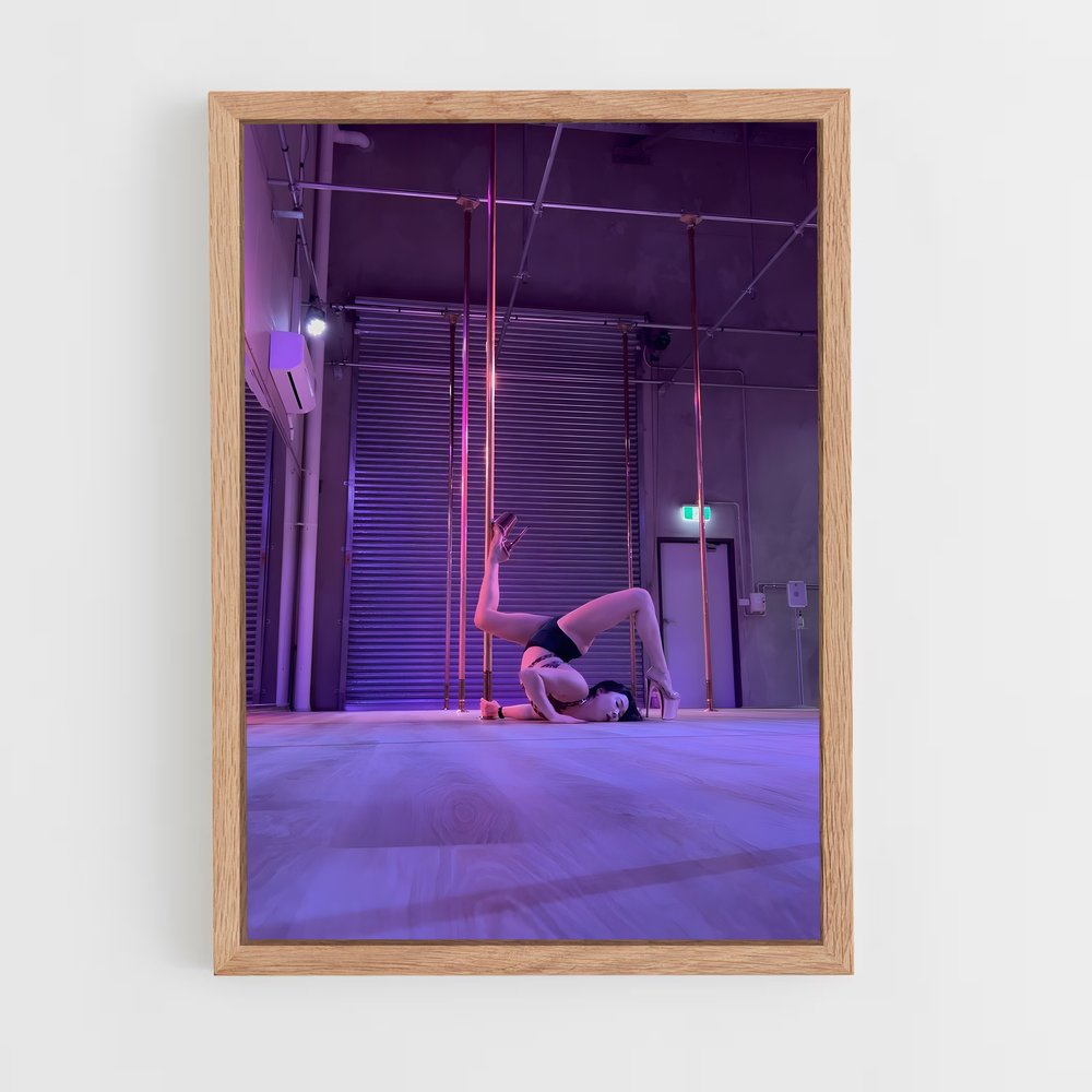 ap-miss pole dance world-5 cadre Bois clair