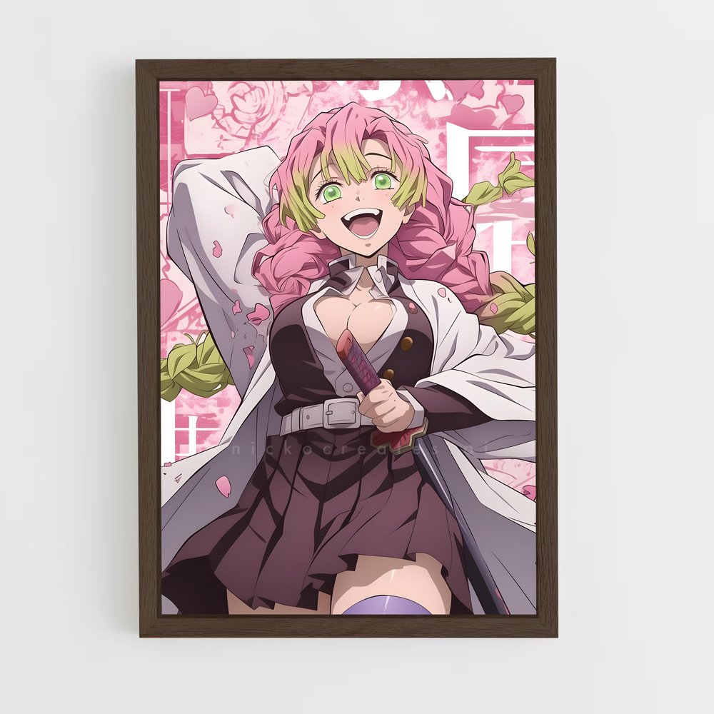 ap-mitsuri kanroji-10 cadre Bois foncé