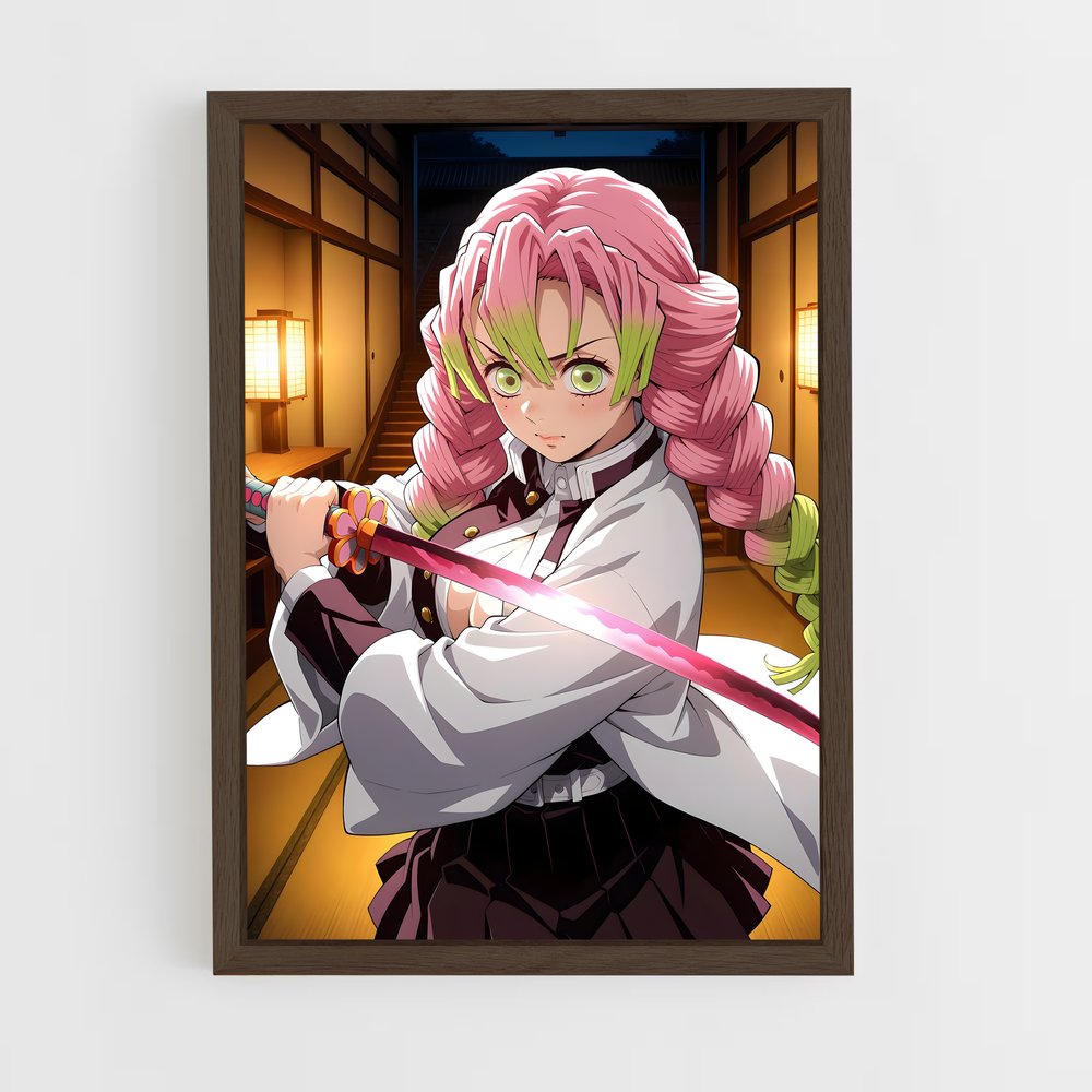 ap-mitsuri kanroji-7 cadre Bois foncé