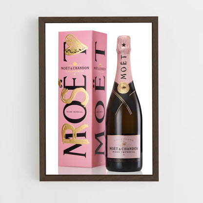 ap-moet chandon-12 cadre Bois foncé
