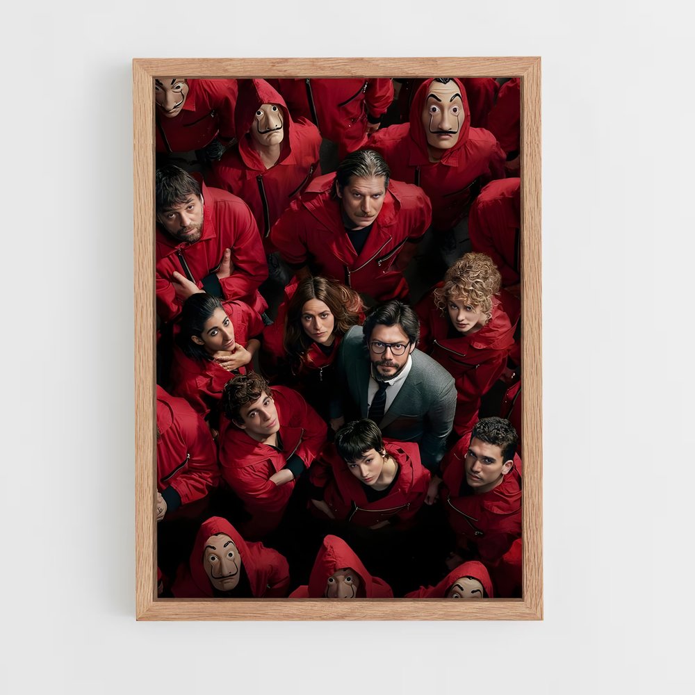 ap-money heist la casa de papel-5 cadre Bois clair