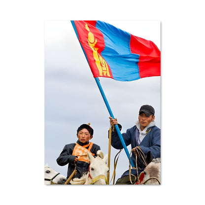 Poster Cavaliers de la Mongolie